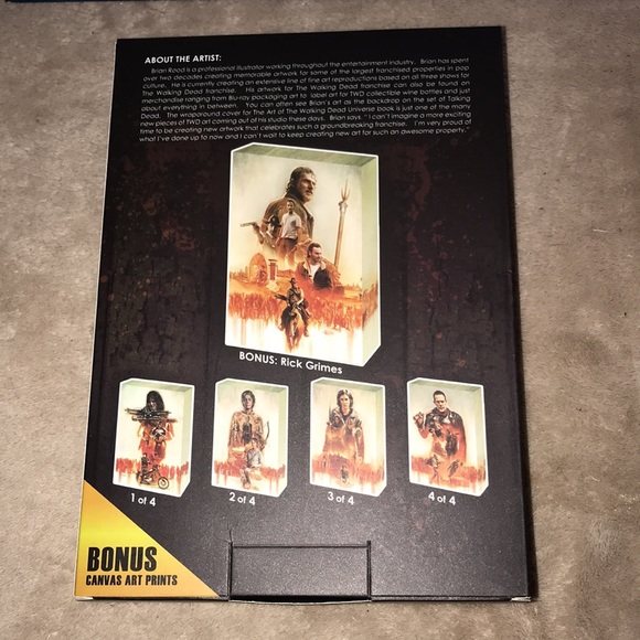AMC The Walking Dead official Supply Drop Canvas collection Bonus Rick Grimes - Picture 2 of 3